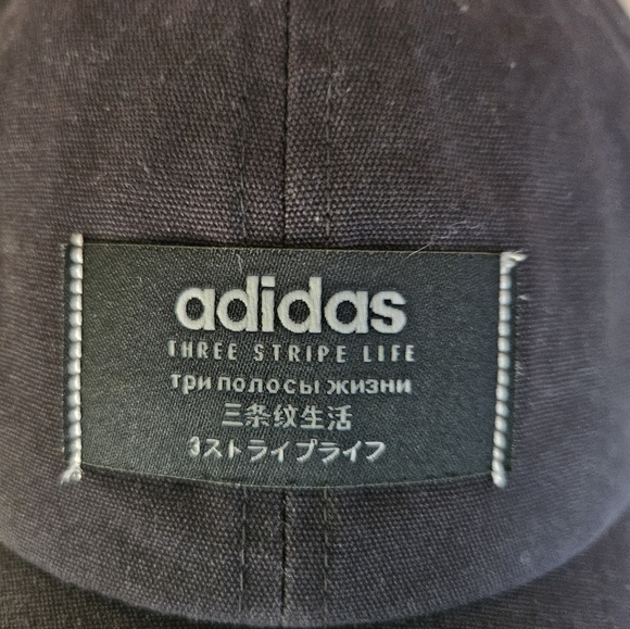 Adidas Men's Impulse Three Stripe Life Strapback Hat In Black OSFM - Picture 3 of 10